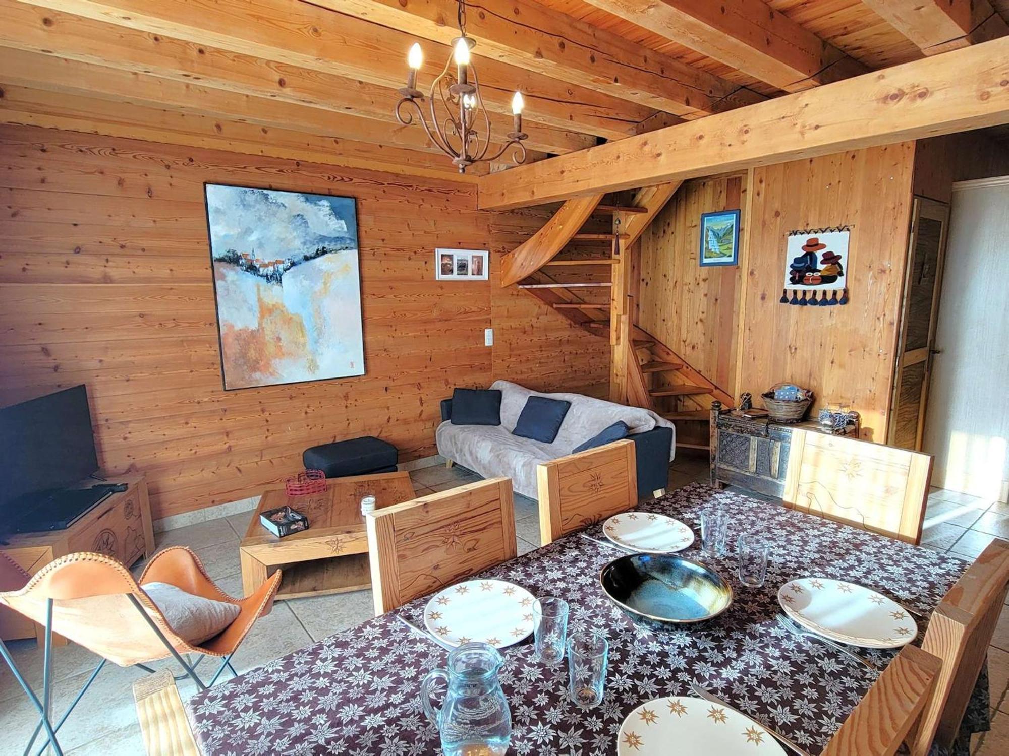 Chalet 6 Pers Avec Spa, Terrasse Plein Sud A Saint-Michel-De-Chaillol - Fr-1-393-22 Exteriér fotografie